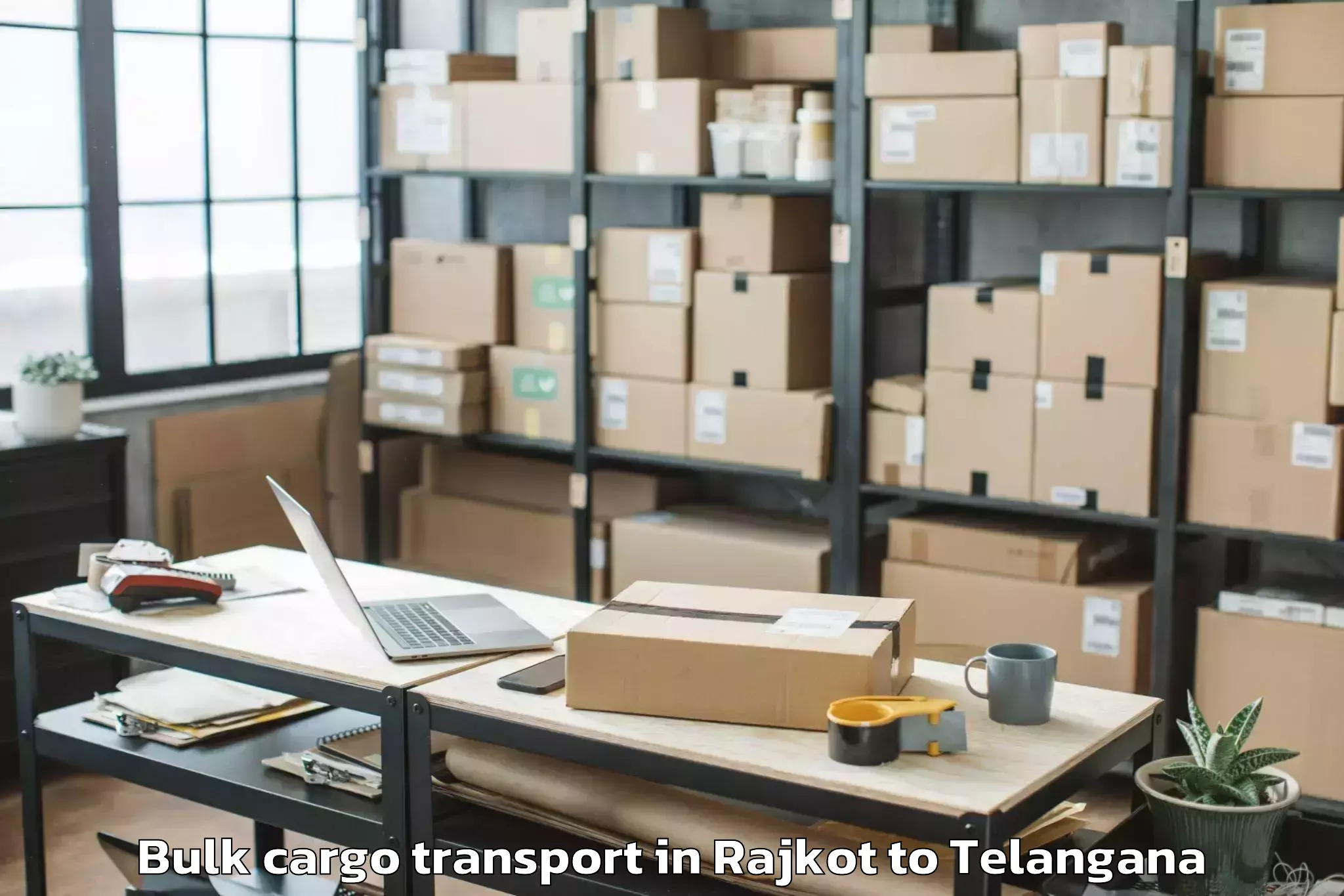 Easy Rajkot to Mancherial Bulk Cargo Transport Booking